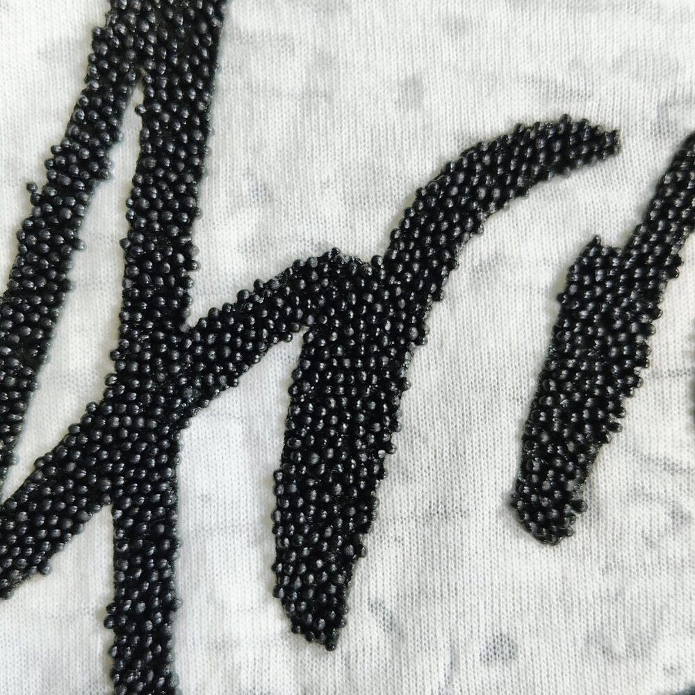 Armani Exchange Burnout Top Women's Small with Beaded Logo Y2K - Picture 7 of 8